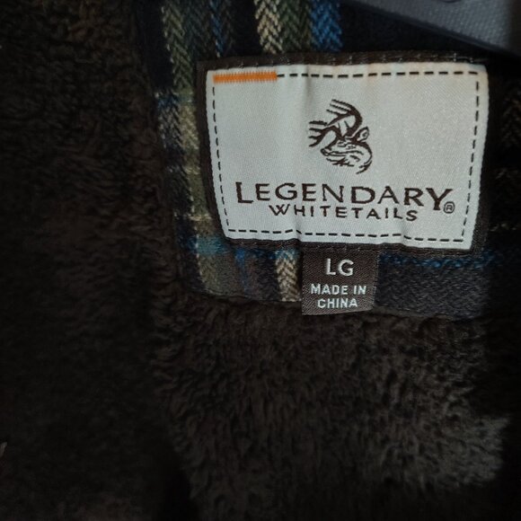 Legendary Men's Camp Night Berber Lined Hooded Flannel Shirtket - Picture 6 of 16